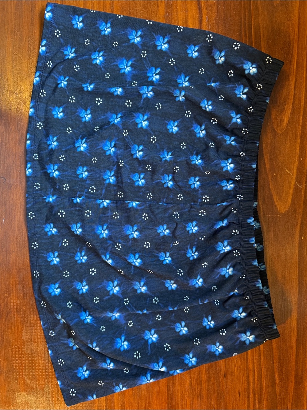 Izod Navy Floral Swim Skirt/Cover-up